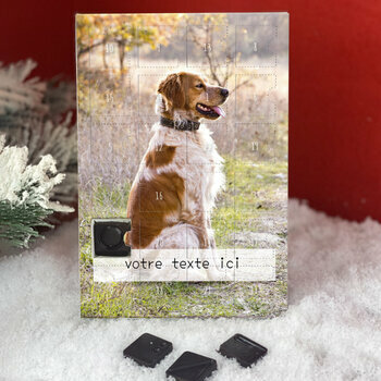 Calendrier de l'avent Epagneul Breton personnalisé avec votre message