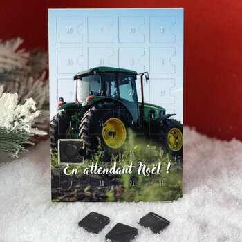 Calendrier de l'avent Tracteur personnalisé avec votre message
