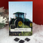 Calendrier de l'avent Tracteur personnalisé avec votre message Calendrier Tracteur