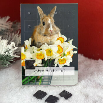 Calendrier de l'avent Lapin Mignon personnalisé avec votre message