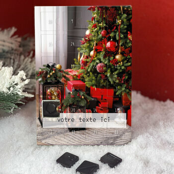 Calendrier de l'avent Ambiance Sapin de Noël personnalisé avec votre message
