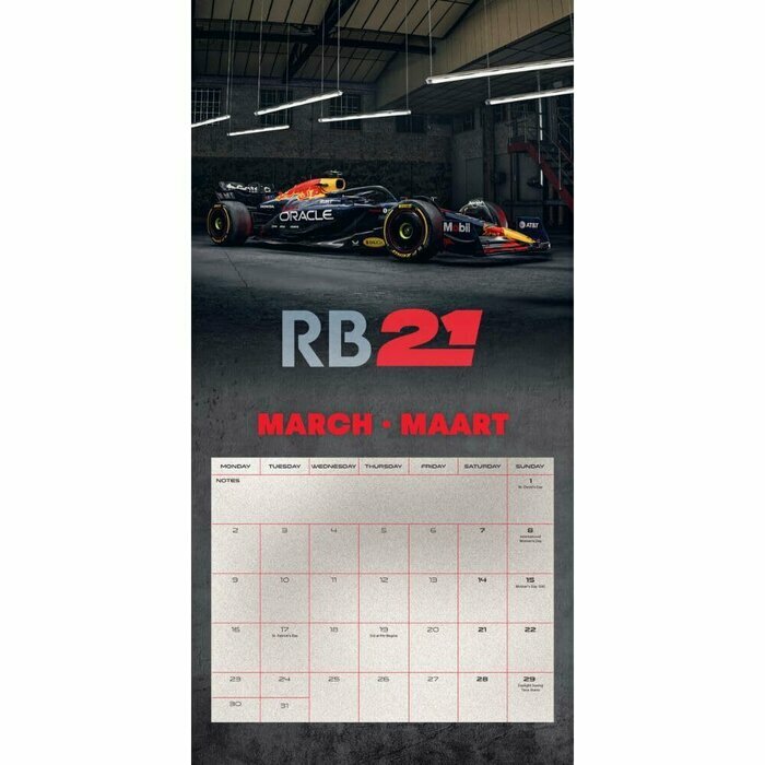 Calendrier  Course Automobile Formule 1 Ecurie Redbull Racing