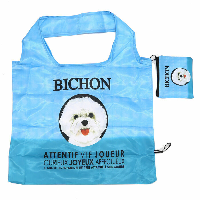 Porte-Monnaie Sac de Courses Pliable Bichon Fris