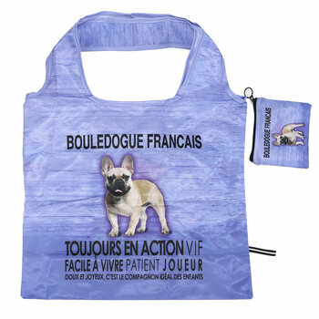 Porte-Monnaie et Sac de Courses Pliable Bouledogue Français