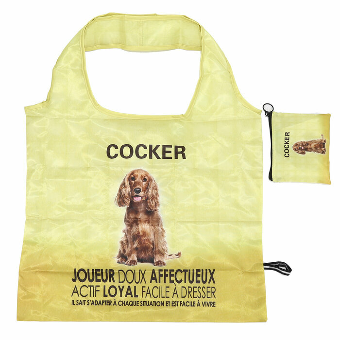 Porte-Monnaie Sac de Courses Pliable Cocker Anglais