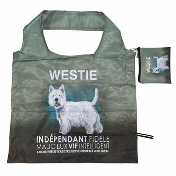 Porte-Monnaie et Sac de Courses Pliable Westie West Highland