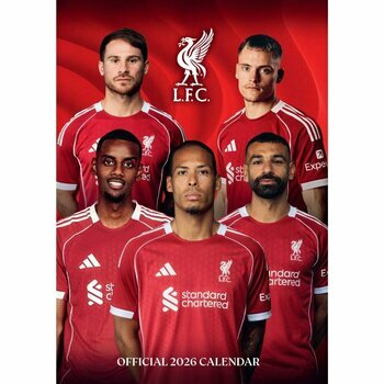 Calendrier 2026 Football Liverpool FC format A3