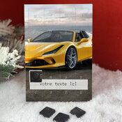 Calendrier de l'avent  sport Ferrari personnalis avec votre message