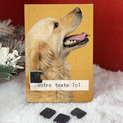 Calendrier de l'avent Golden Retriever personnalisé avec votre message Calendrier Avent Golden Retriever