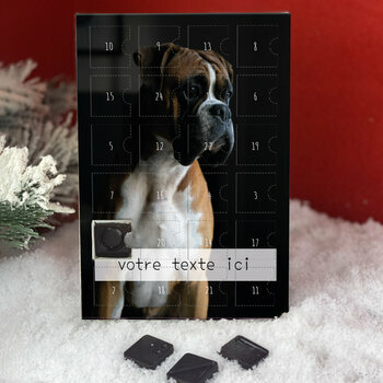Calendrier de l'avent Boxer personnalisé avec votre message