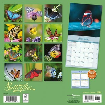 Calendrier 2026 Papillons du Jardin 