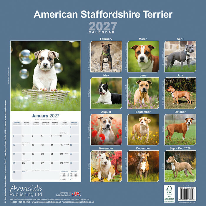Calendrier papier 2027 Amstaff