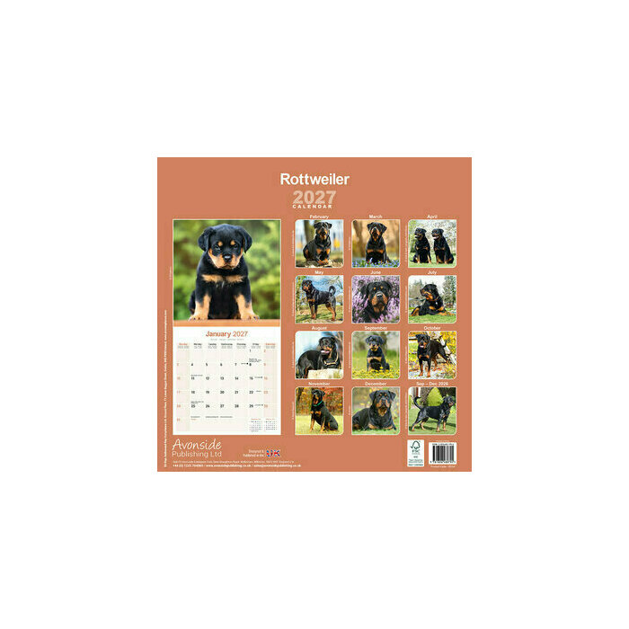Calendrier 2027 Rottweiler Nature
