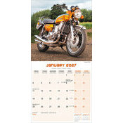 Calendrier 2027 Motos Années 70 Calendrier 2027 Papier Moto années 70