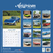 Calendrier 2027 Voiture Américaine Rétro Calendrier 2027 mural Voiture Américaine Bleue