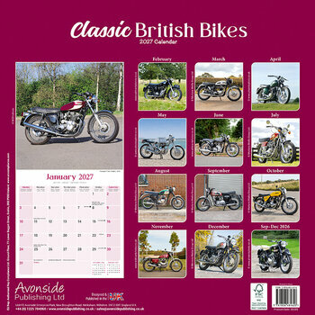 Calendrier 2027 Motos Anglaises 