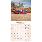 Calendrier 2027 Voiture Sportive Vintage Bleue