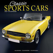 Calendrier 2027 mural Voiture Sportive Vintage Bleue