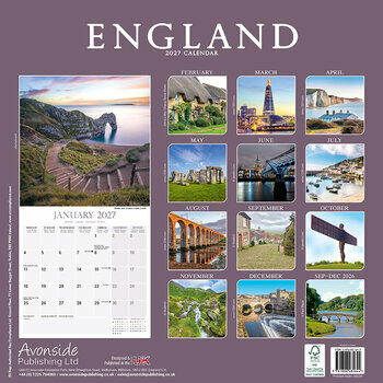 Calendrier 2027 Angleterre