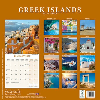 Calendrier 2027 Iles Grecques