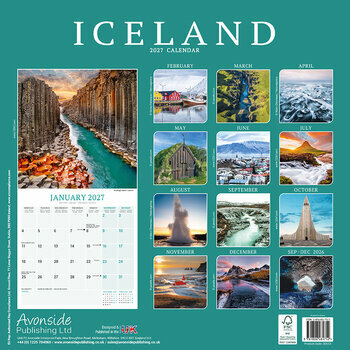 Calendrier 2027 Islande