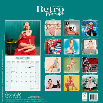 Calendrier 2027 R&eacute;tro Pin-up Sexy Femme