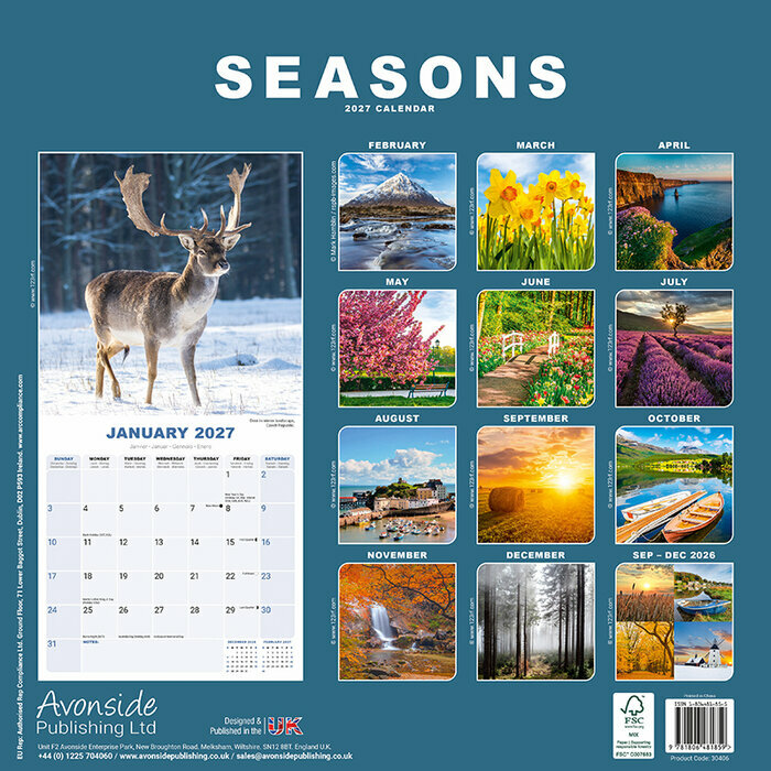 Calendrier 2027 papier Saison Et� Champ de Bl�