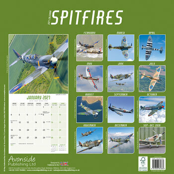 Calendrier 2027 Avion Militaire Spitfire