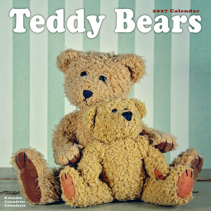 Calendrier 2027 mural Oursons Peluches R�tro