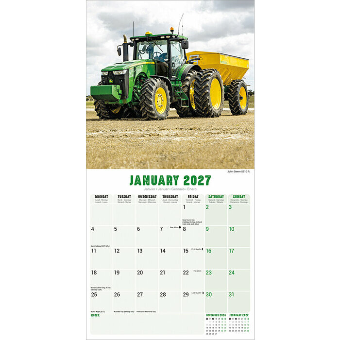 Calendrier 2027 Tracteur Agricole Calendrier 2027 Tracteurs