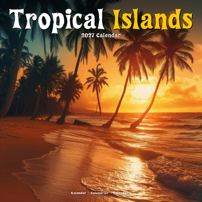 Calendrier 2027 Couch� de soleil ile paradisiiaque