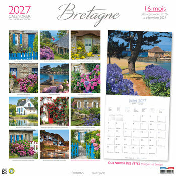 Calendrier 2027 Bretagne Maison Fleurie