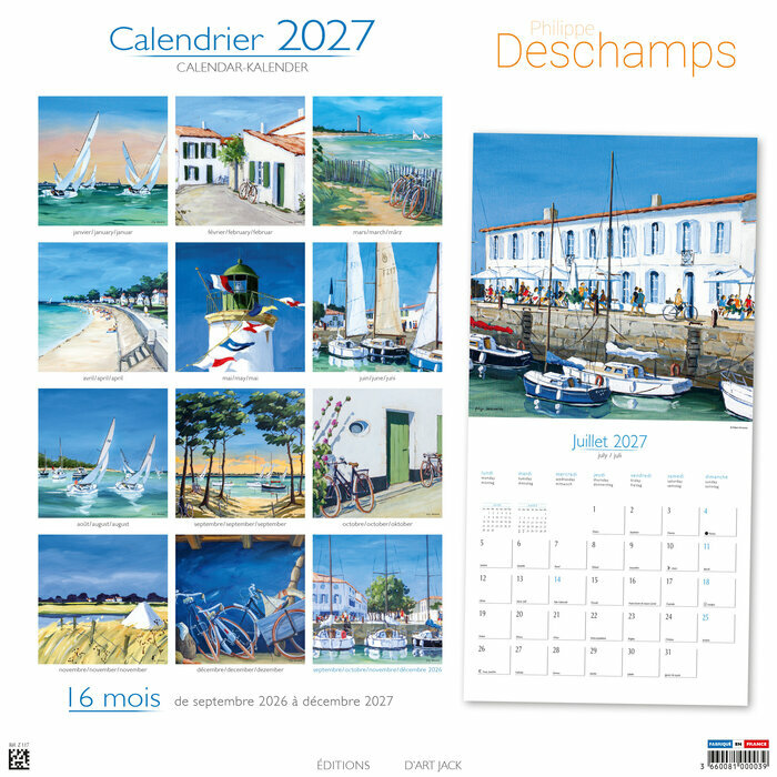 Calendrier Papier 2027 Phlippe Deschamp
