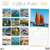 Calendrier Mural 2027 Bretagne Golfe du Morbihan bateaux 