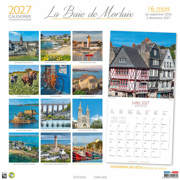 Calendrier Mural 2027 La Baie de Morlaix