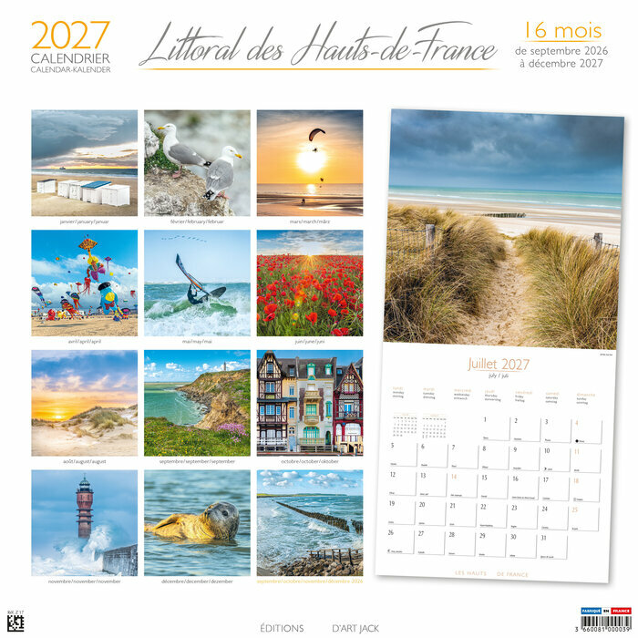 Calendrier 2027 Littoral des Hauts de France