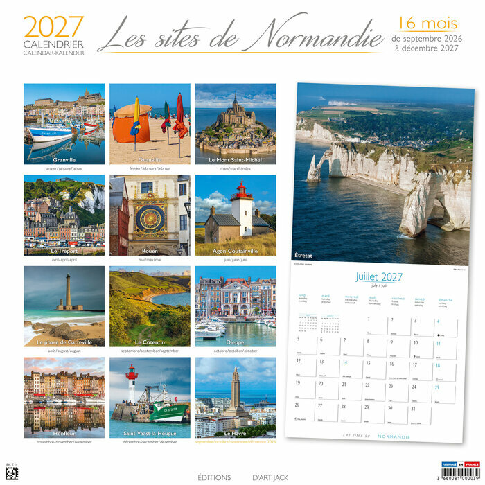 Calendrier Mural 2027 Normandie