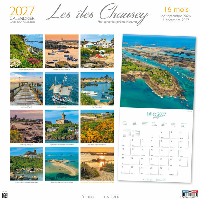 Calendrier Mural 2027 Les iles Chausey