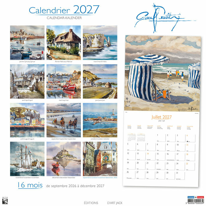 Calendrier Mural 2027 Normandie Mont Saint Michel