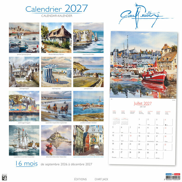 Calendrier Mural 2027 Normandie
