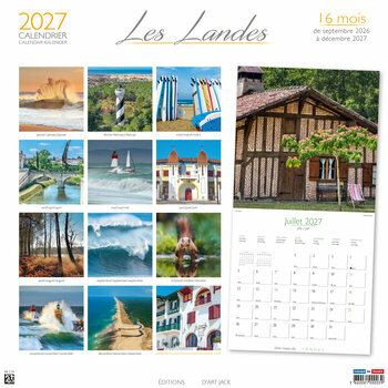 Calendrier 2027 Les Landes Plage