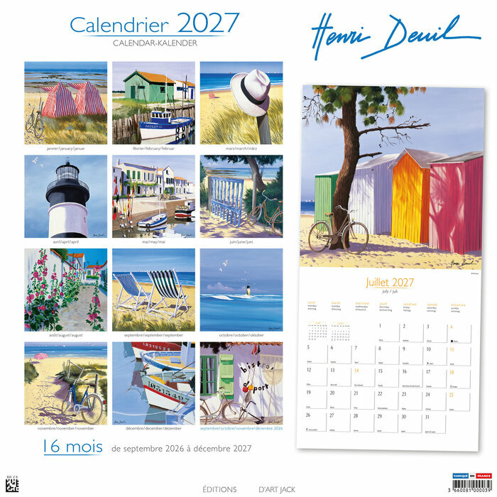 Calendrier Mural 2027 Henri Deuil oc�an