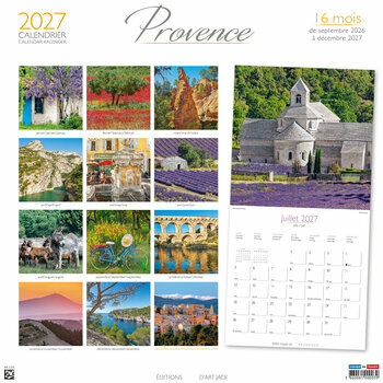 Calendrier 2027 Provence Champ de Coquelicot