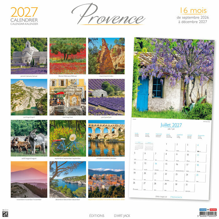 Calendrier Provence 2027 Lavande