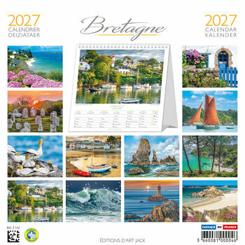 Calendrier Chevalet 2027 Bretagne C&ocirc;te 