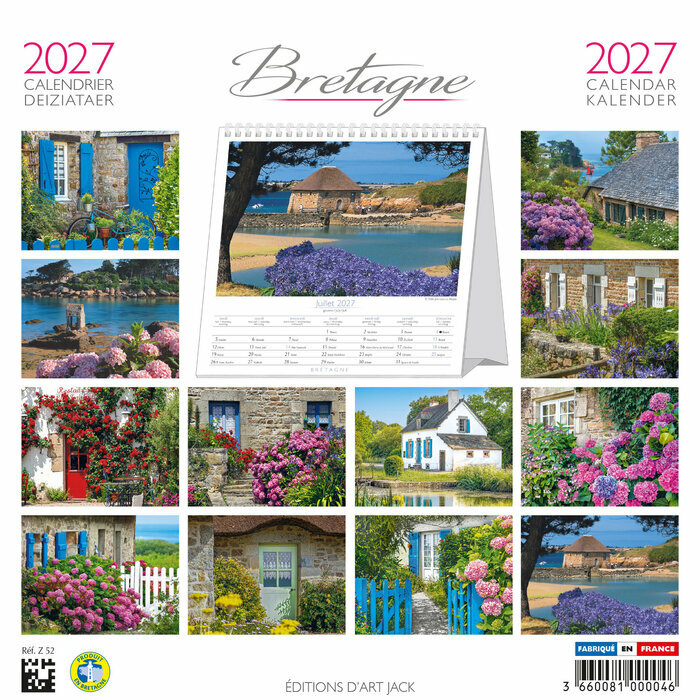 Calendrier Chevalet 2027 Bretagne Maison Bretonne Hortensias Calendrier Chevalet 2027 Maison Bretonne