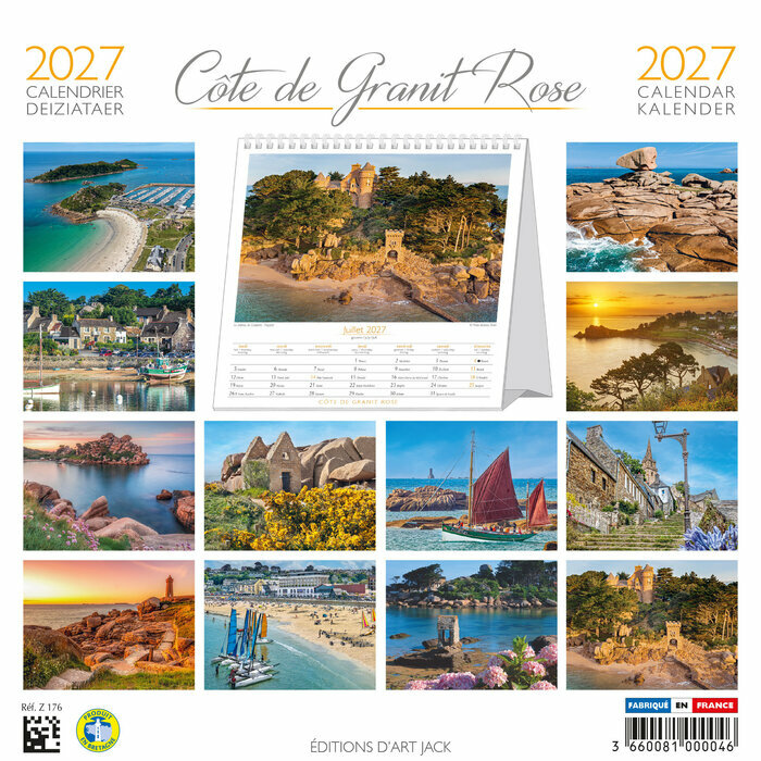 Calendrier Chevalet 2027 La Côte de Granit Rose Calendrier Chevalet 2027 Granit Rose