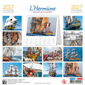 Calendrier Chevalet 2027 Frégate L'hermione Calendrier Papier à Poser Hermione 2027