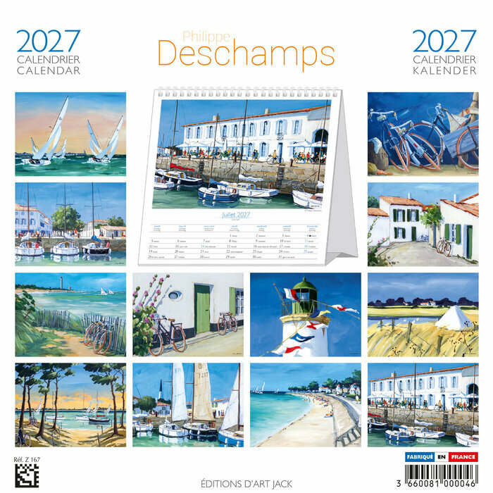 Calendrier Chevalet 2027 Ile de Ré par Philippe Deschamps Calendrier à Poser 2027 Phlippe Deschamps