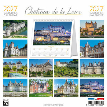 Calendrier Chevalet 2027 Ch&acirc;teaux de La Loire France